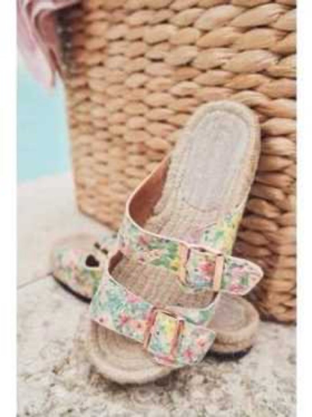 LoveShackFancy x Manebi Nordic Suede Sandals in Rainbow Skies